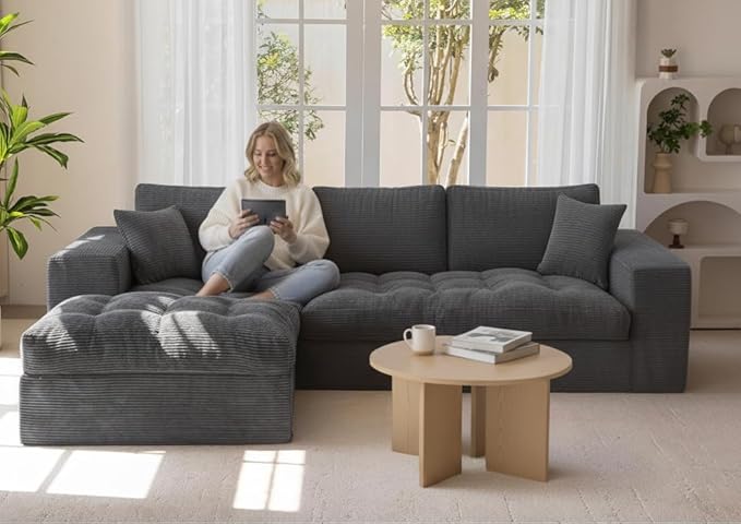 105" Convertible Sectional Couch