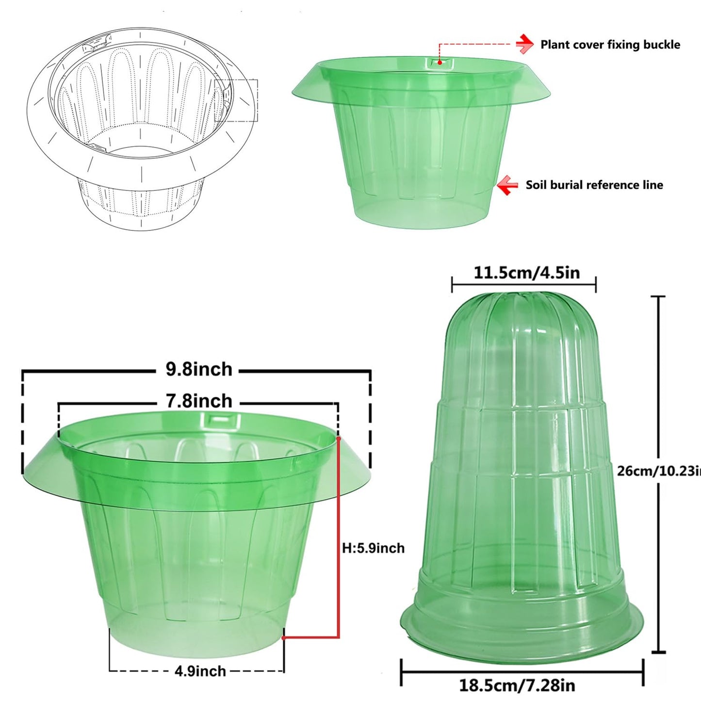 10 Pack Slug Collars for Plants,The New Snail Protection Ring, Provides Effective Protection Against Snails for Your Salad Plants and Others Plants.(Not Include Garden Cloches)