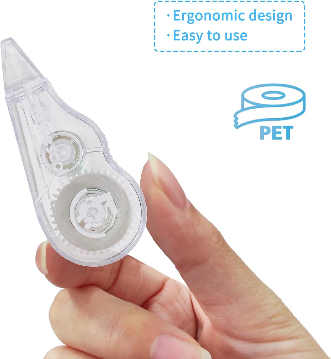 Correction Tape, 16.4FT EZ Tear-resistant Correction Tape, Easy To Use Applicator for Instant Correction Without Drying Time (20pcs/set)
