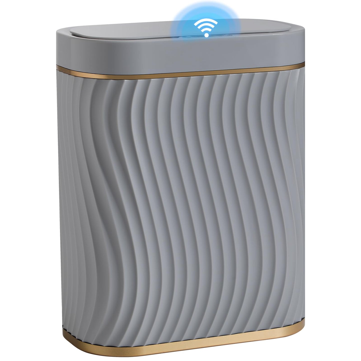 Ogikey Bathroom Small Trash Can with Automatic Touchless Lid, 2.6 Gallon Smart Garbage Can Narrow Waterproof Trash Bin for Bedroom, Office, Living Room