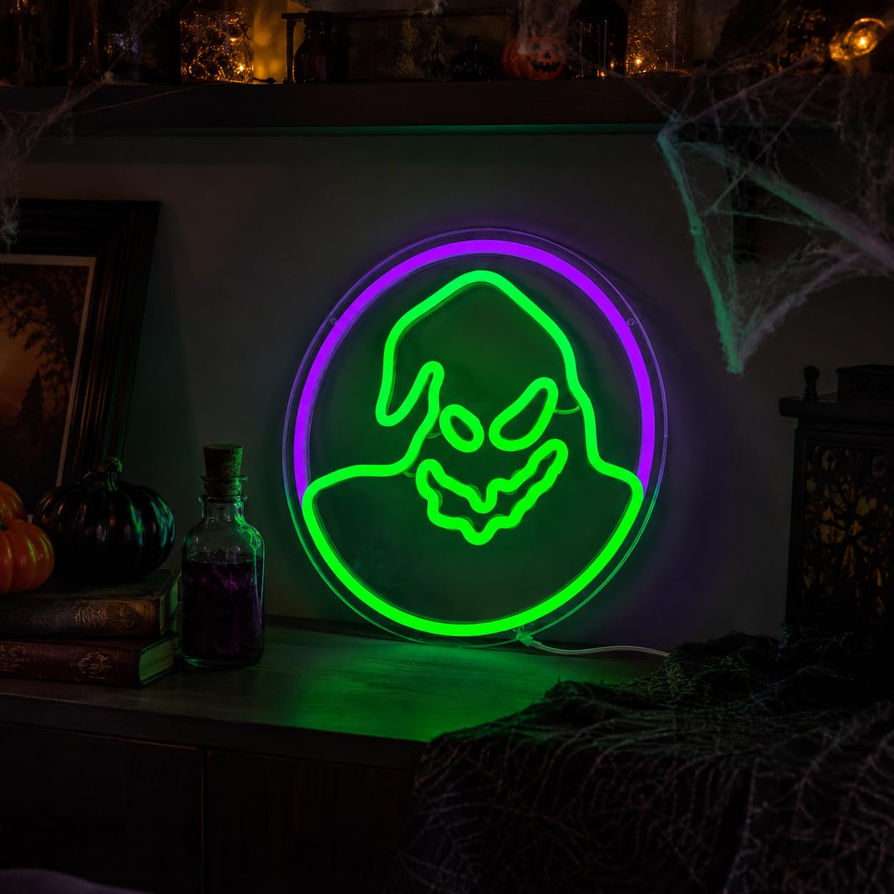 FuugZze Halloween Neon Sign Halloween Neon Lights for Bedroom Ghost Led Signs for Christmas Birthday Presents