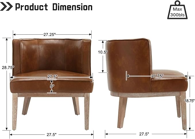 Brown Leather Barrel Chair