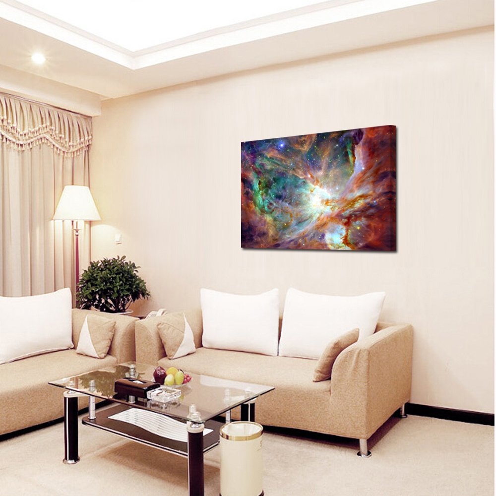 KREATIVE ARTS Canvas Prints Wall Art Cosmic Cloud Stars Nebula Night Sky Picture by NASA Modern Wall Decor Home Decoration Stretched Gallery Canvas Wrap Giclee Print Ready to Hang 24''x36''