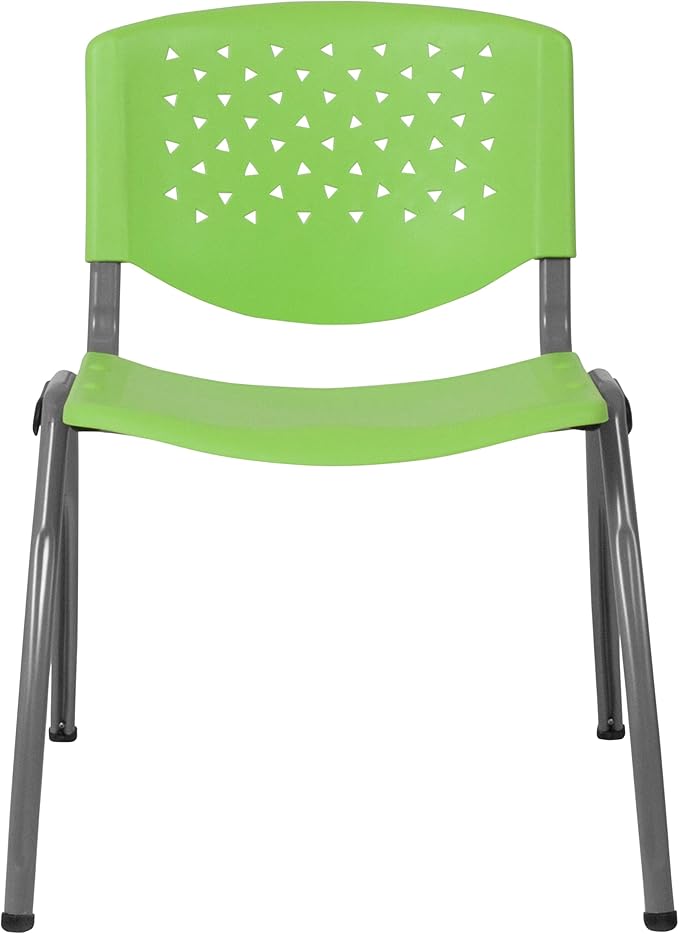 Flash Furniture HERCULES Series 880 lb. Capacity Green Plastic Stack Chair