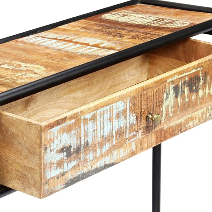 Console Table 46.5"x11.8"x29.5" Solid Reclaimed Wood End Table End Tables