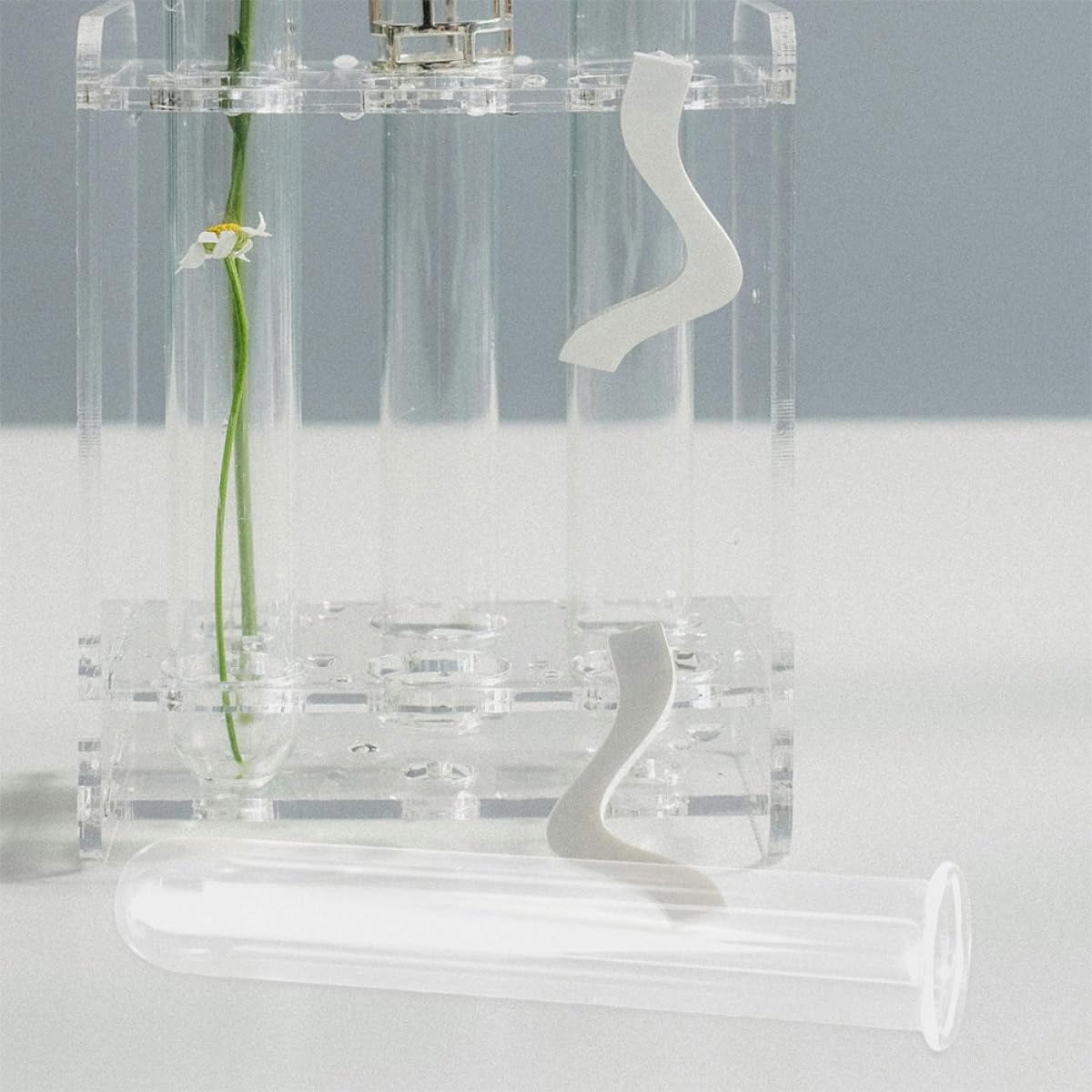 Garneck 6pcs Glass Test Tube Flower Vases Hydroponic Propagation Tubes Glass Plant Containers 2.5x3x15cm for Home and Office Décor
