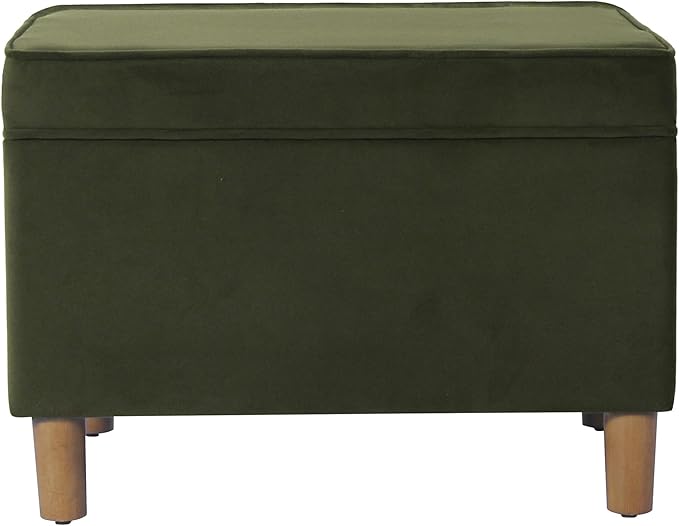 HomePop - Dinah 24" Storage Ottoman- Loden Green Velvet