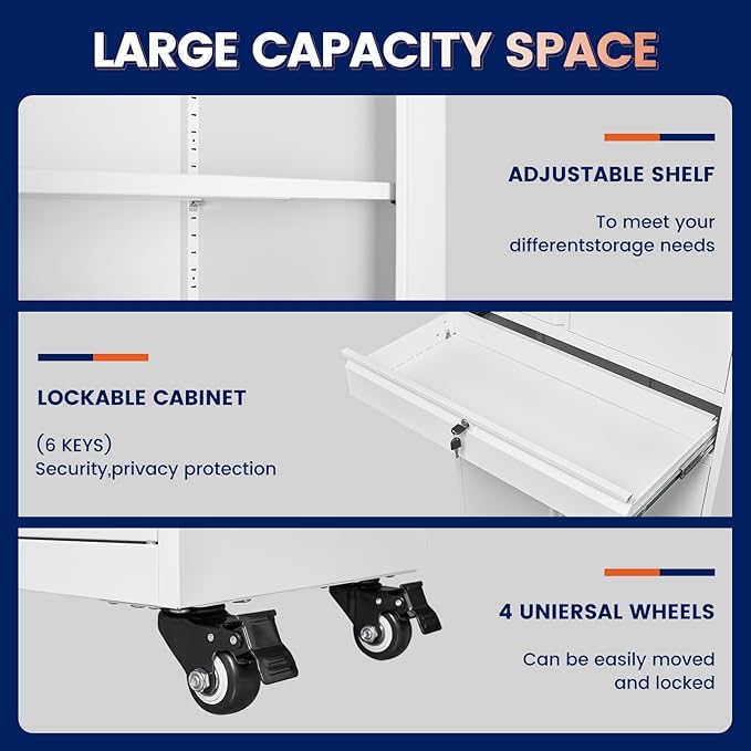 Yizosh Metal Garage Storage Cabinet