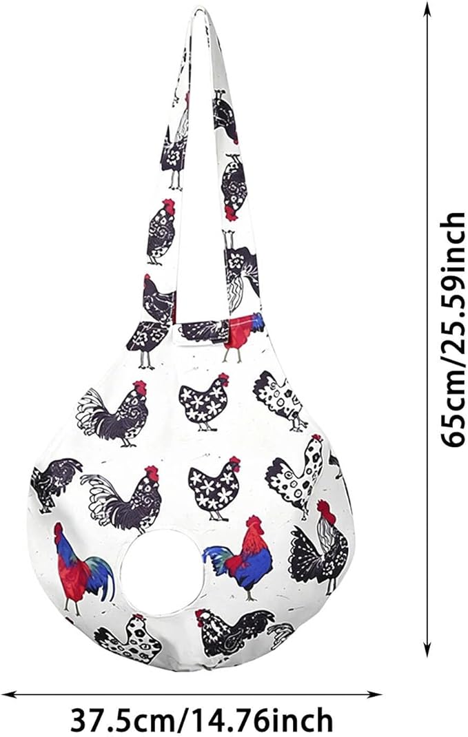 Chicken Carrier Sling Holder Bag with Handle, Driving Poultry Carriers Handbag for Farm Owners and Pet Lover Chicken Holder Poultry Travel (White#B)