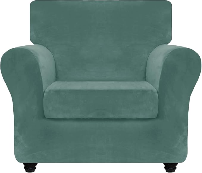 ZNSAYOTX Luxury Velvet Chair Slipcovers