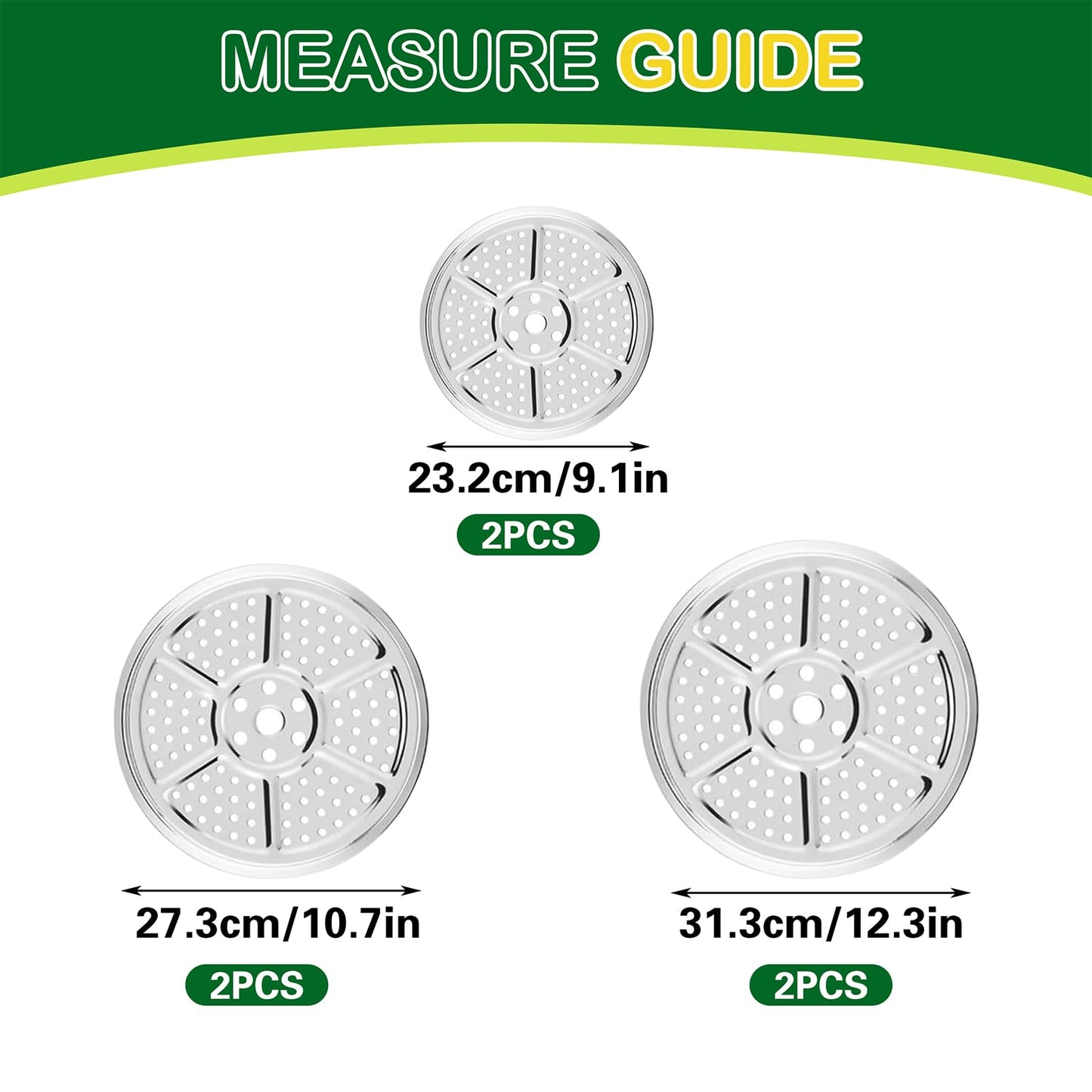 6 PCS Planter Insert for Large Pots, 9''/11''/12'' Stainless Steel Flower Pot Filler with Drainage Holes, Elevate Plants to Reduce Soil Usage, for Tall or Short Planters for Indoor & Outdoor Use