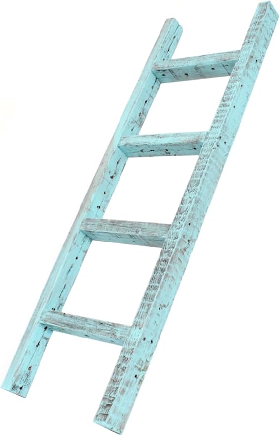 BARNWOODUSA Rustic Decorative Ladder