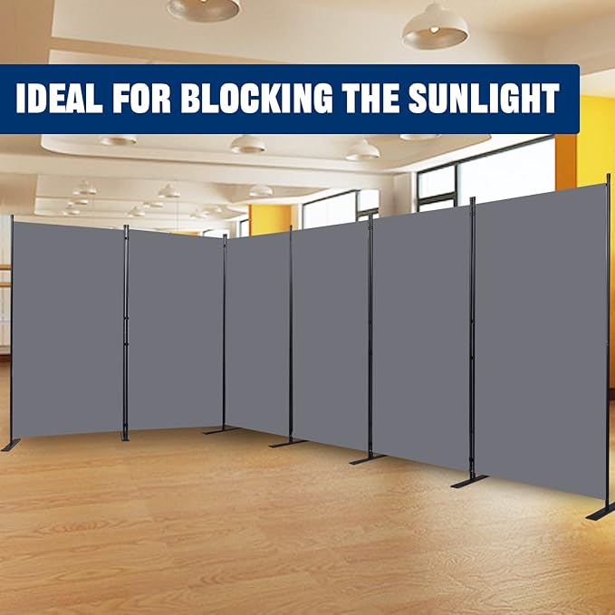 Room Divider 6FT Portable Room Dividers and Folding Privacy Screens, 6 Panel
