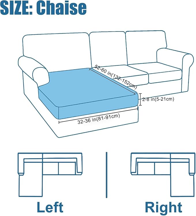 Smiry Waterproof Couch Cushion Covers, Stretch Jacquard Thick Sofa Cushion