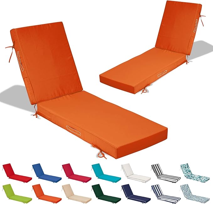 80x26x4in Lounge Cushions for Outdoor Furniture, Outdoor Lounge Chair Cushions