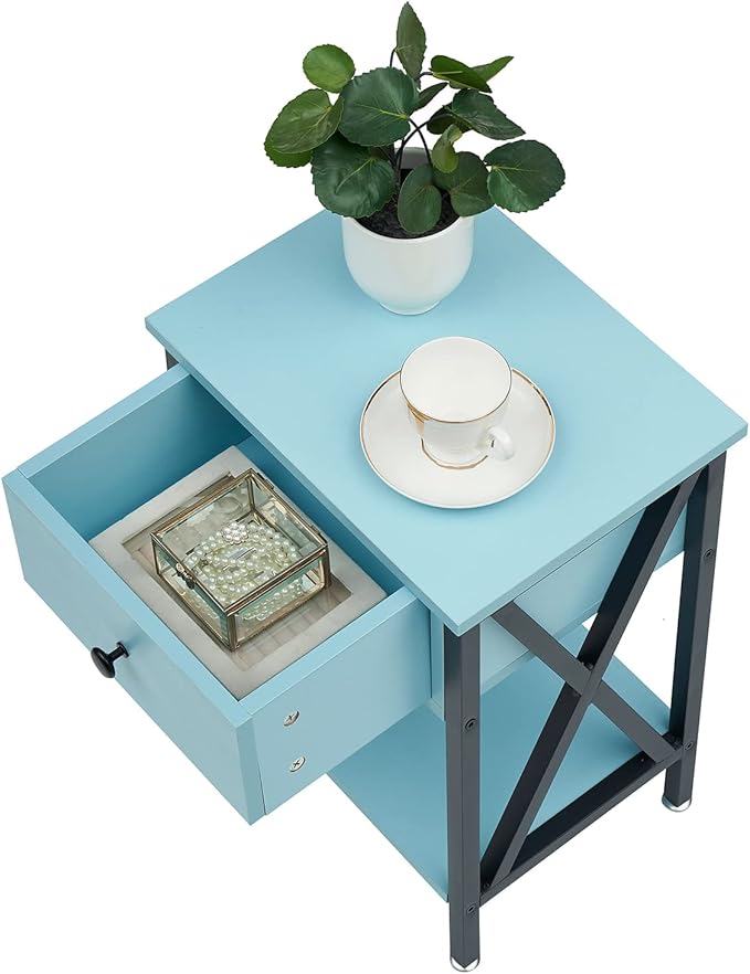 VECELO Nightstands Set of 2, Modern Bedside End Tables, Night Stands