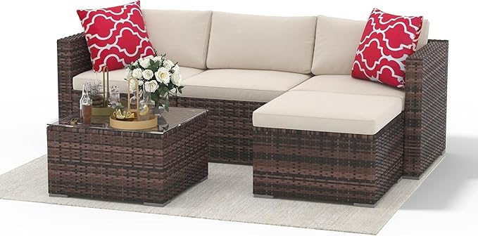 5-Piece Outdoor Sectional Sofa Set, Outdoor Patio Set Sectional Sofa,