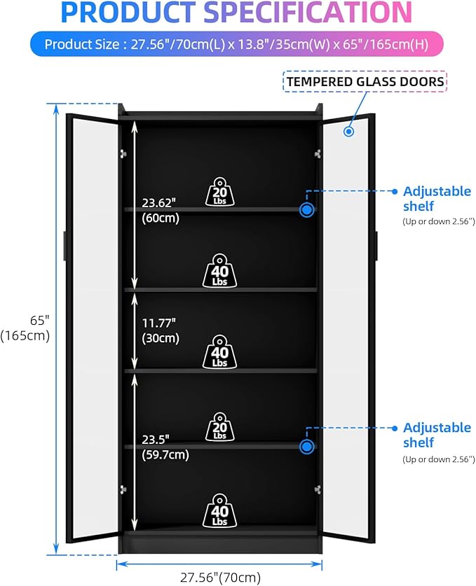 Dystler 65" Display Cabinet