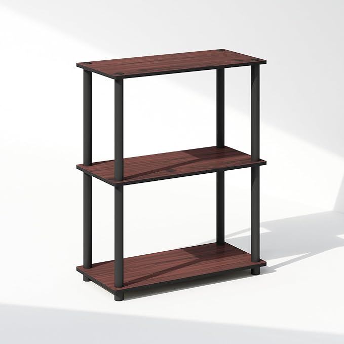 Furinno Turn-N-Tube Book Shelf, 3-Tier Bookshelf, Bookcase