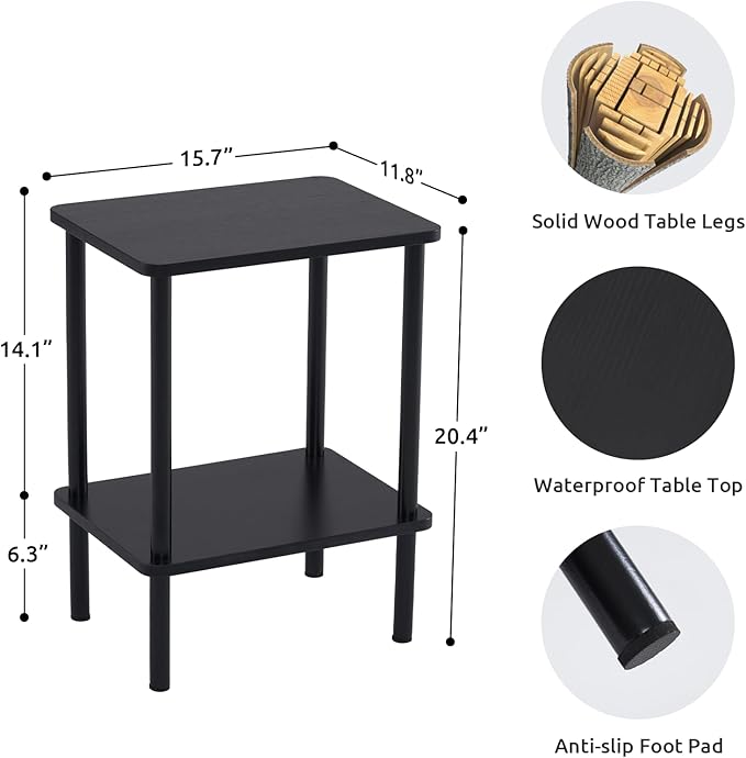 Apicizon 2 Tier End Table, Small Side Table