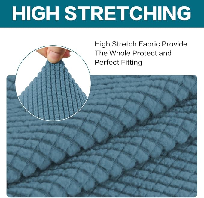 Turquoize Stretch Sofa Slipcover 2 Pieces Sofa Cover Couch Cover