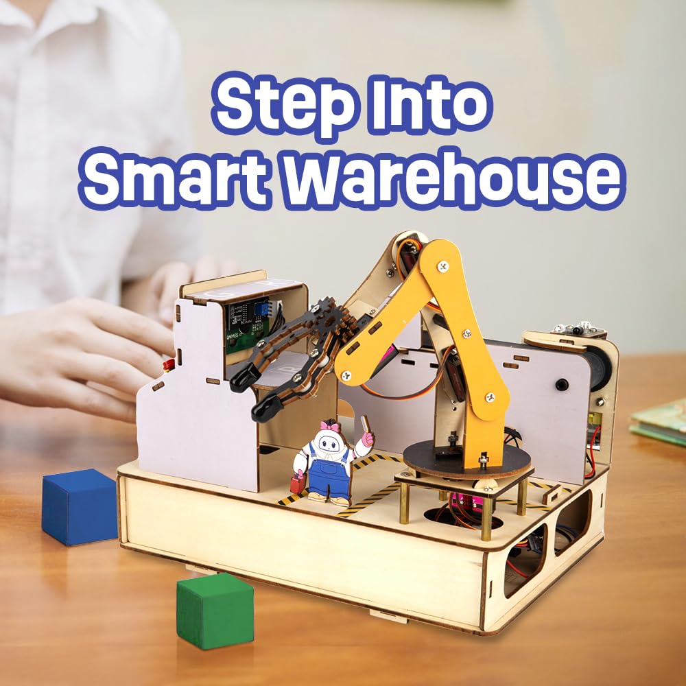 ACEBOTT 3-in-1 ESP32 IoT Control Smart Factory Starter Kit, Electronics Programming Kit Compatible with Arduino Scratch Online Tutorials, School DIY Education Solution Series STEAM Set for Teens 12+