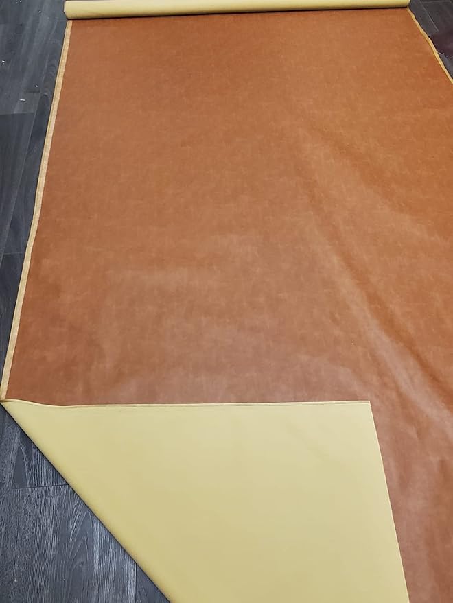 NAT Leathers | British Tan Soft Faux Vegan PU Leather by The Yard Synthetic