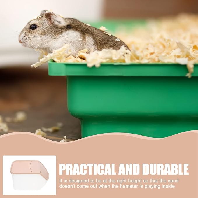 Ipetboom Hamster Sand Bath Chinchilla Bath House Wear-Resistant Bathtub for Small Pet