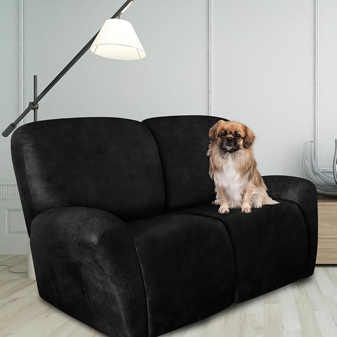 ANARACHON Loveseat Recliner Cover Leather Look Recliner Loveseat Covers