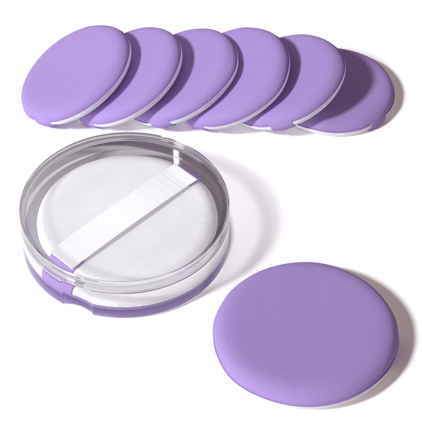 MOHOPE 8Pcs Air Cushion Makeup Sponges for Foundation with Portable Box | Latex-Free Blending Sponge for Liquid, Cream, Foundation and Powder | Round Powder Puff | Mix