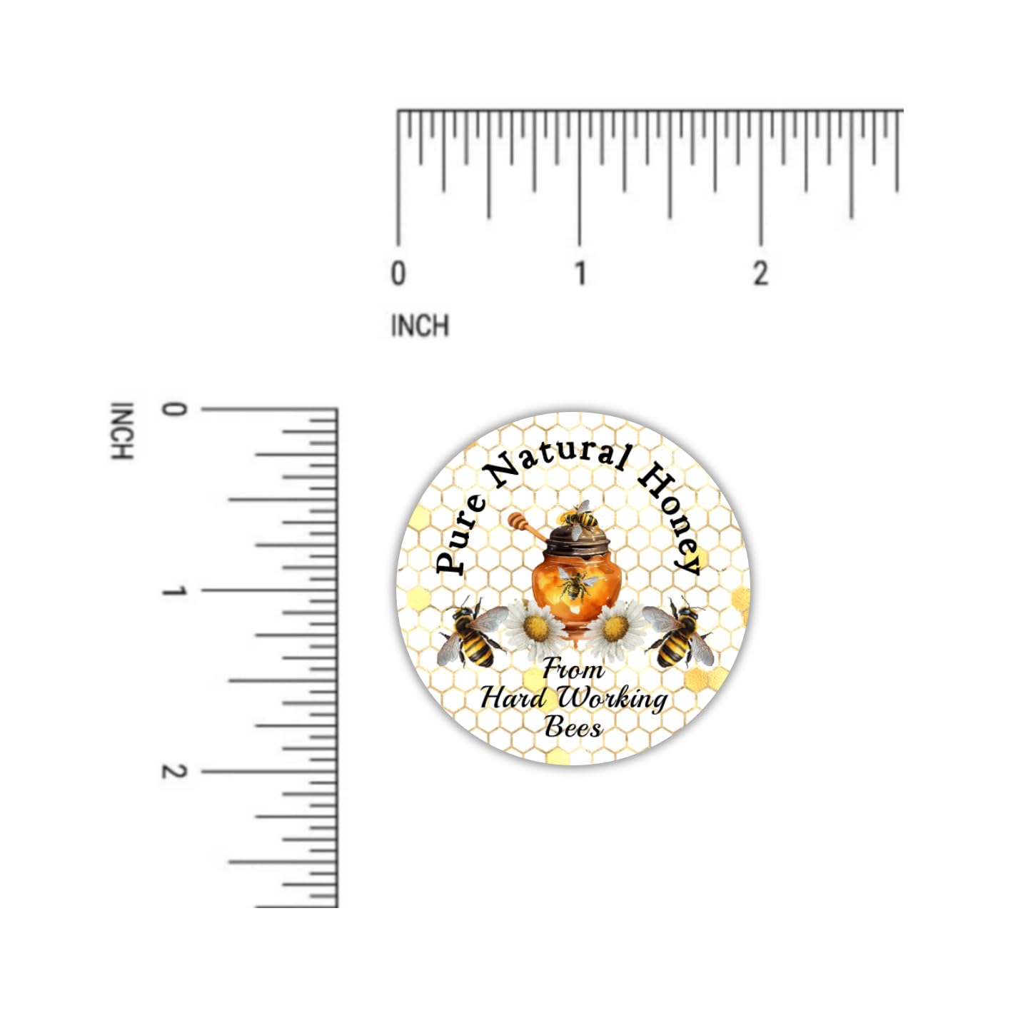40 Honey jar Labels, Stickers, Tags, Bees raw Natural