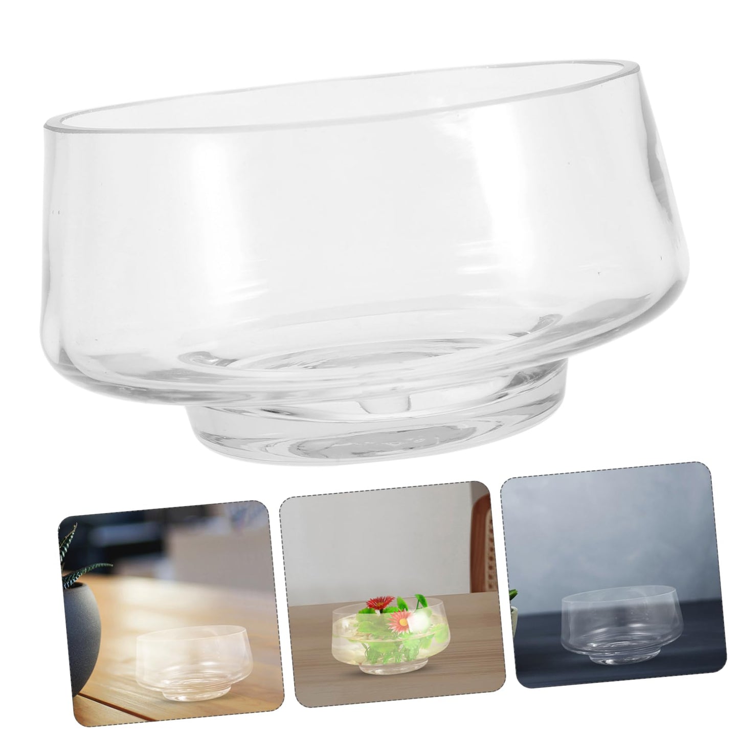 KONTONTY Glass Cylinder Vase for Centerpieces Decorative Terrarium Planter for Succulents and Water Plants Home and Event Decor