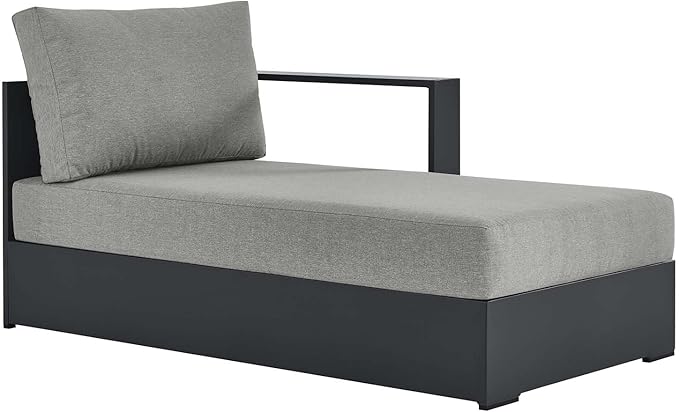 Modway Tahoe Powder-Coated Aluminum Outdoor Chaise Lounge Gray