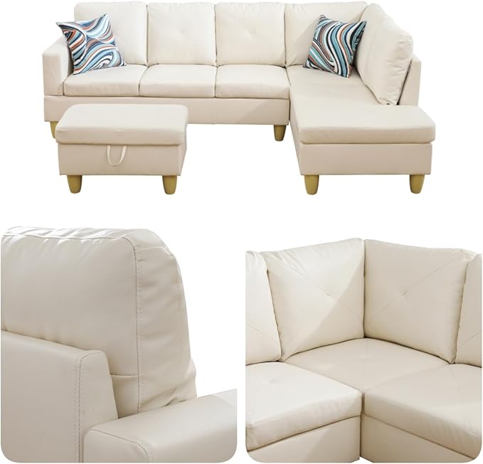 97.5" L Shaped Couch Set, Modular Sectional Couches
