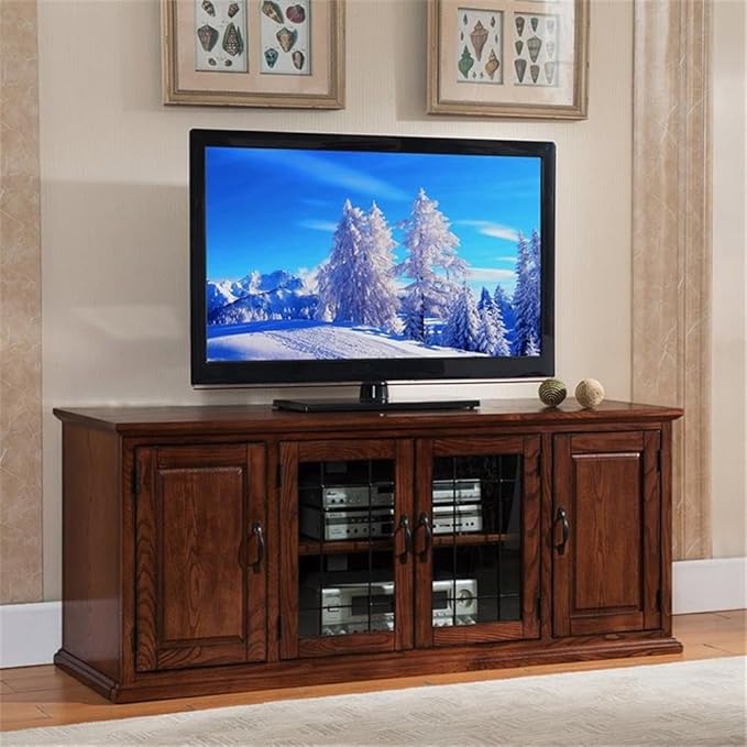 Leick Home 80360 Leaded Glass TV Stand