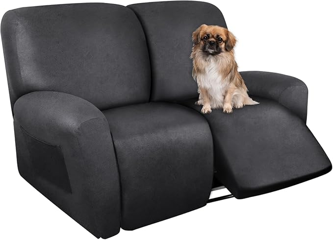 ANARACHON Loveseat Recliner Cover Leather Look Recliner Loveseat Covers