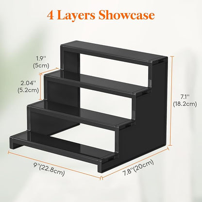 Lifewit Perfume Organizer, Bedroom Decor, Cologne Cupcake Stand, Tool-Free Assembly, Makeup Display Shelf for Vanity Bathroom Counter Storage, Black, 23 cm/9", 2 Pcs