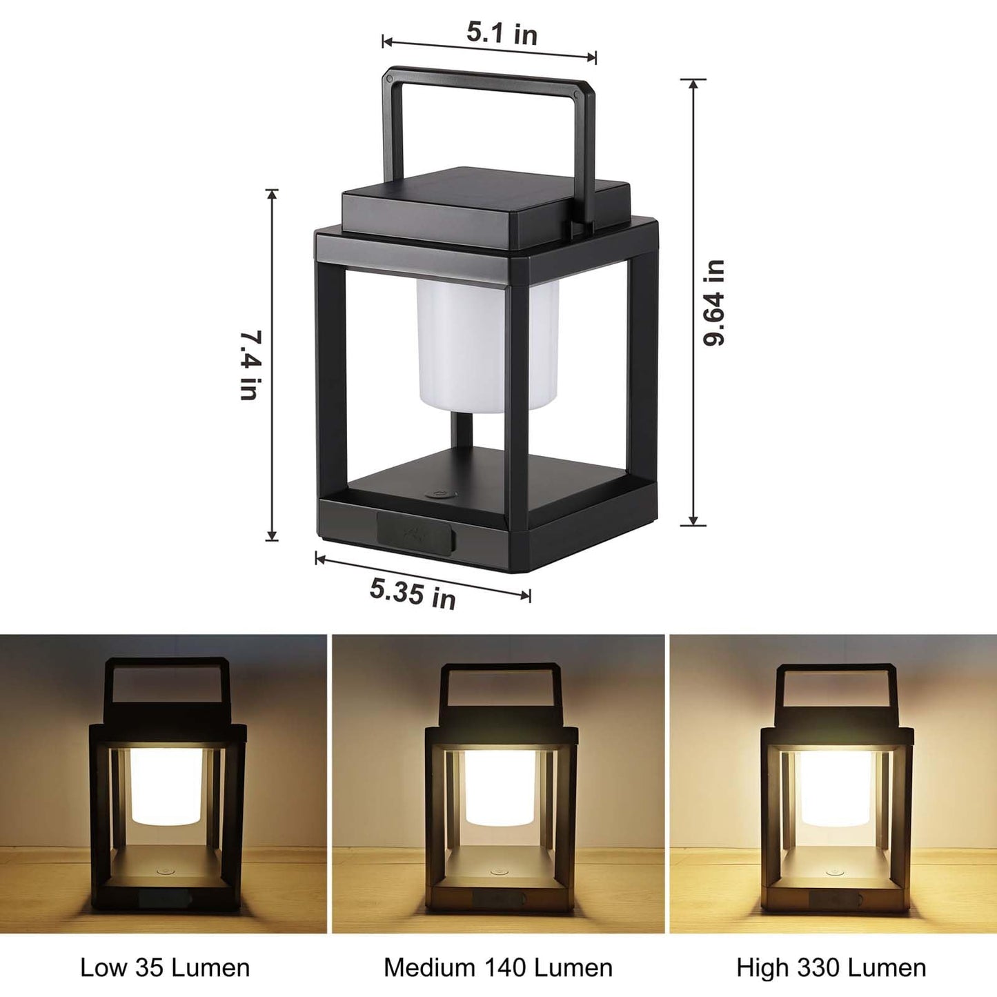 Solar Lantern Outdoor Table Lamp: Portable Hanging LED Lights - Waterproof Decorative Lights for Patio Camping