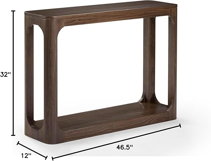Plank+Beam Forma Console Table, 46 Inch, Solid Wood Sofa Table, Entryway Table