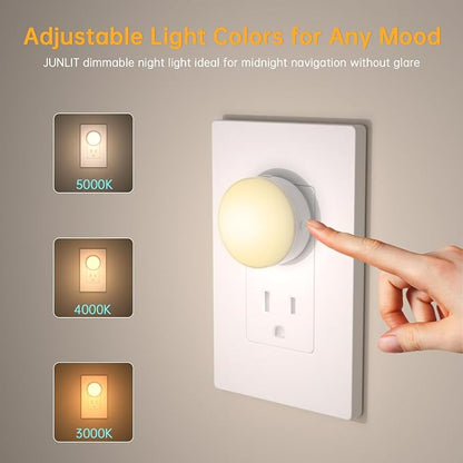 Night Lights Plug in12 Pack,Dim Night Light with 3CCT, Auto Dusk to Dawn Sensor, 3 Brightness Levels, Dimmable Night Light for Bedroom, Stairway, Toilet