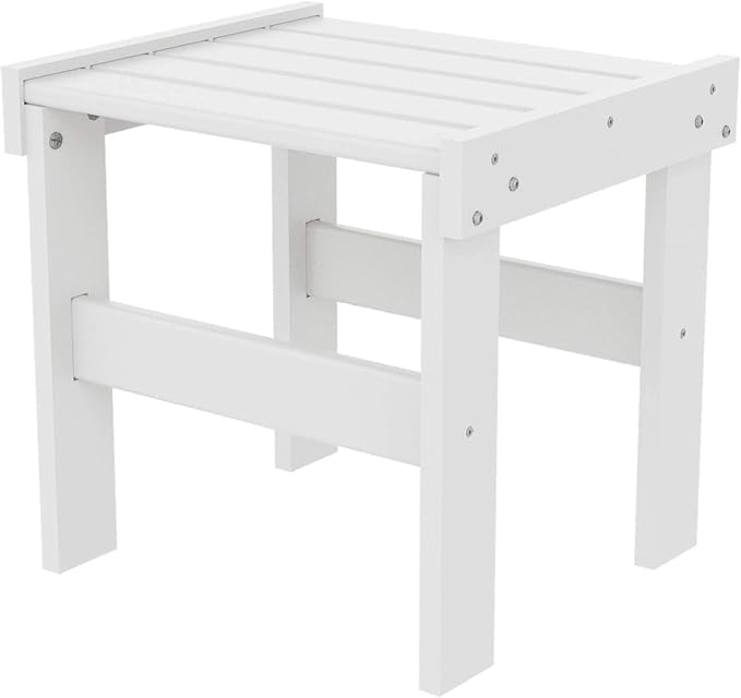 Castaway Living White Nest Side Table, Constructed of Eco-Friendly Durawood