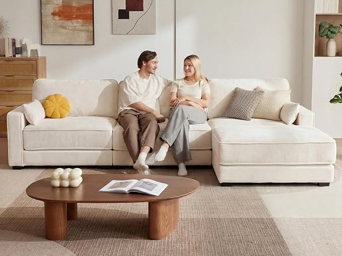Vipbear 120" Oversized Modular Sectional Sofa, L Shaped Couch Set