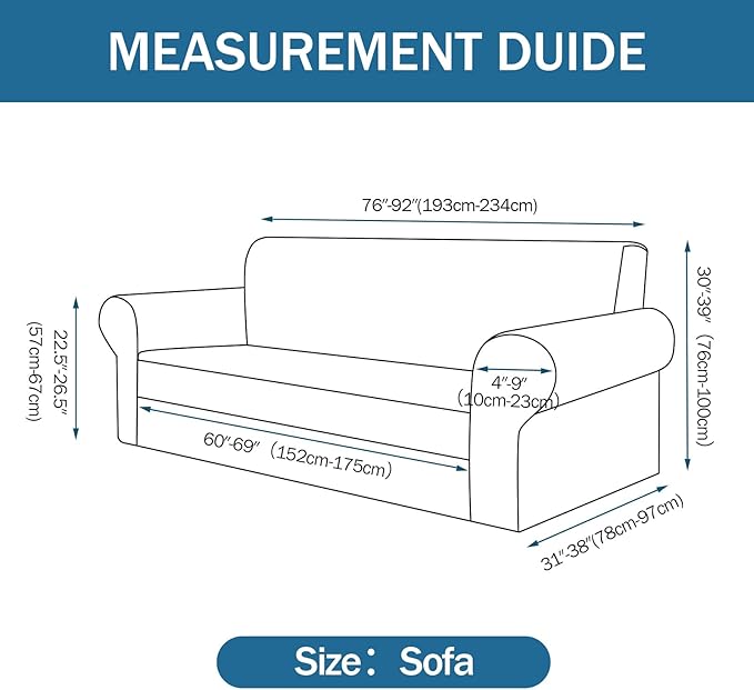 Sofa Slipcover with 2 Pillow Cover