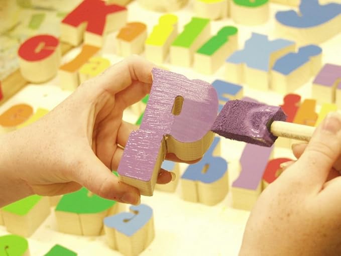 Damhorst Toys Personalized Wooden Child's Name Puzzle Stool Pastel Colors