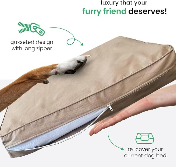 Molly Mutt Huge Dog Bed Cover - Wild Horses Print - Measures 36”x45”x5’’ - 100% Cotton - Durable - Breathable - Sustainable - Machine Washable Dog Bed Cover