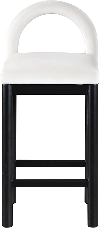 Meridian Furniture 11035Cream-C Conrad Collection Art Deco Counter Stool