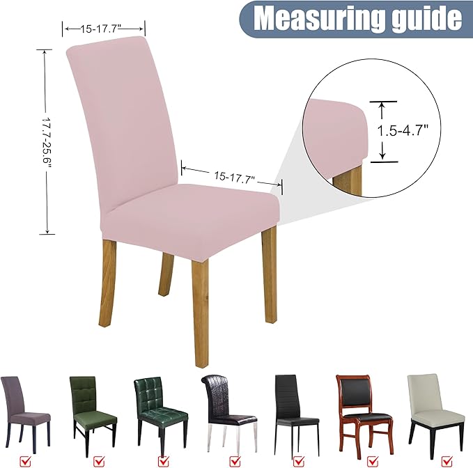 BIETYONE Stretch Dining Chair Covers Set of 4, Soft Removable Washable Kitchen