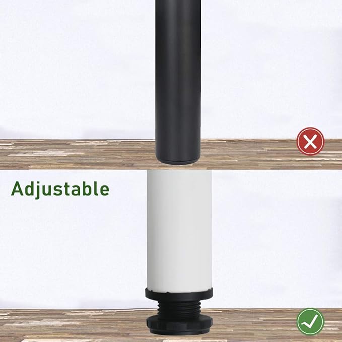 QLLY 29.5 inch / 75cm Adjustable Metal Desk Legs, Heavy Duty Furniture Table