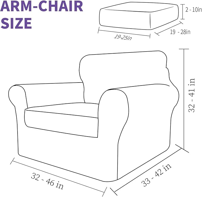ZNSAYOTX 2 Piece Chair Covers for Living Room
