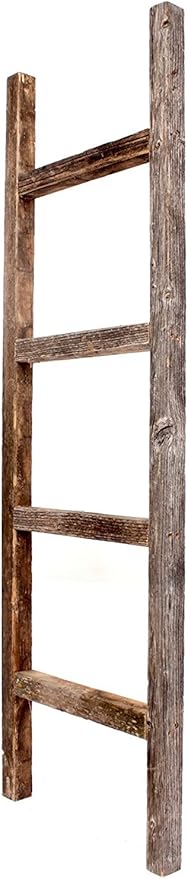 BARNWOODUSA Rustic Decorative Ladder